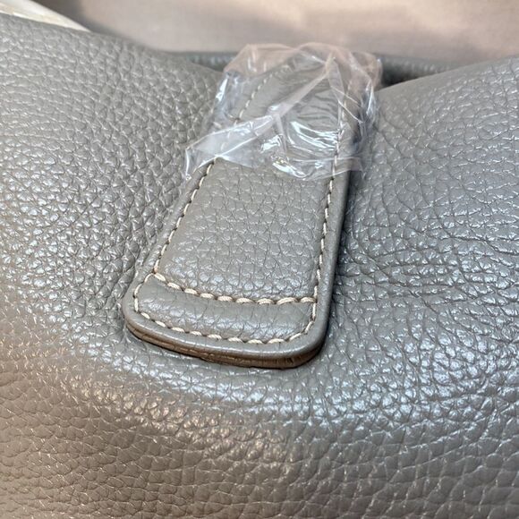 Dooney & Bourke NWT Logo Lock Shoulder Gray Bag - Picture 6 of 16